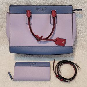 EUC Kate Spade Colorblock Cameron Satchel & wallet